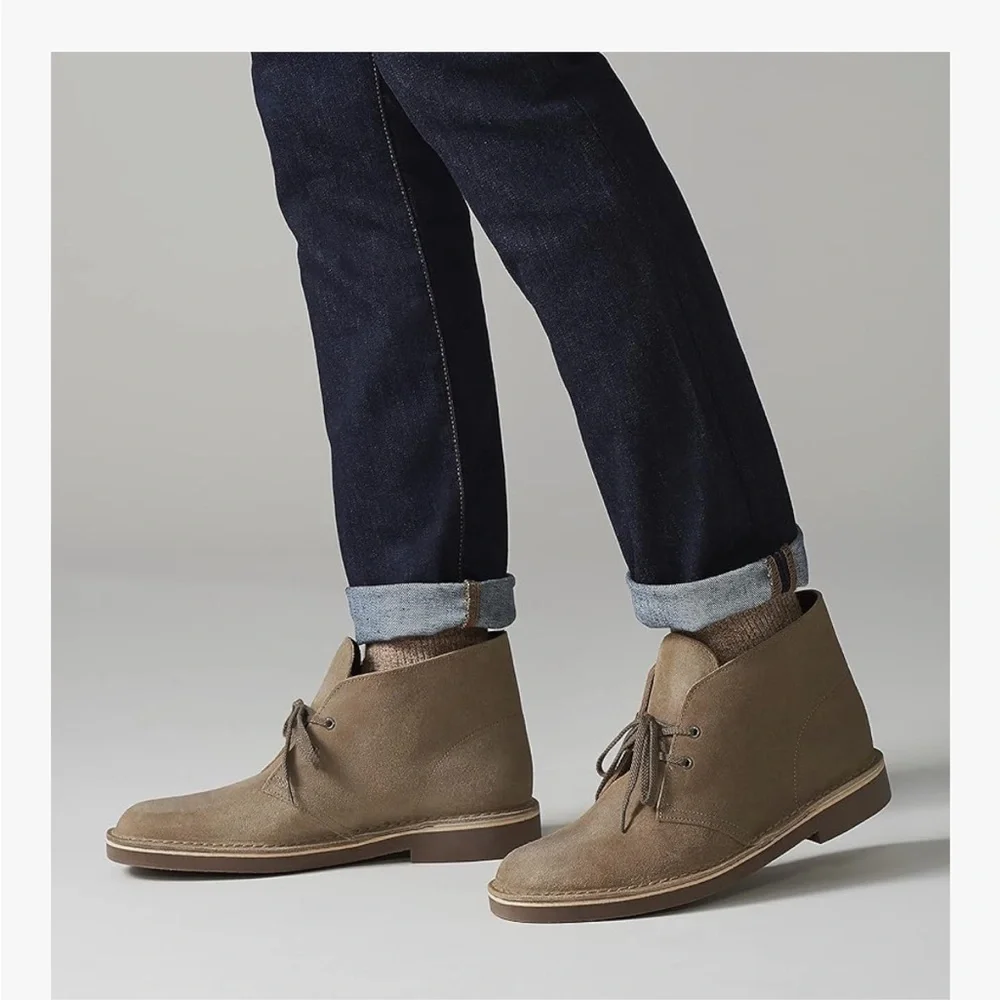 Clarks Men's Bushacre 2 Taupe Suede Chukka Boot